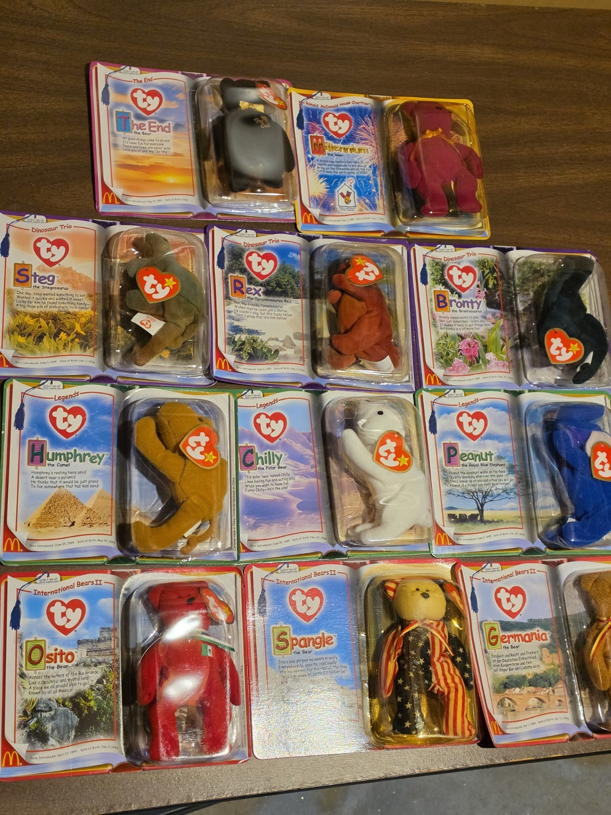 2000 TY McDonald\'s Teenie Beanie Babies COMPLETE SET of 11 BEARS Sealed + Bonus 2000 TY McDonald\'s Teenie Beanie Babies COMPLETE SET of 11 BEARS Sealed + Bonus