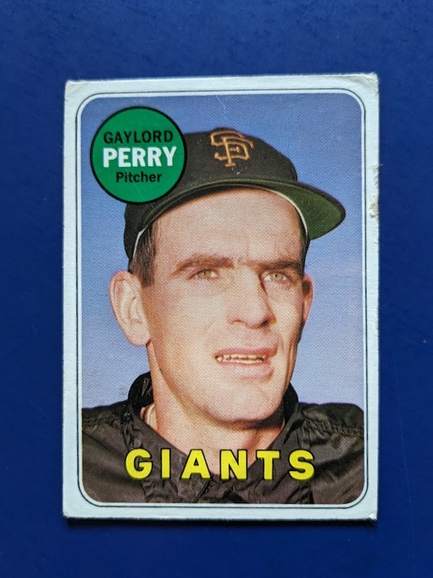 1969 Topps - Gaylord Perry HOF #485 -San Francisco Giants WHITE LETTER VARIATION