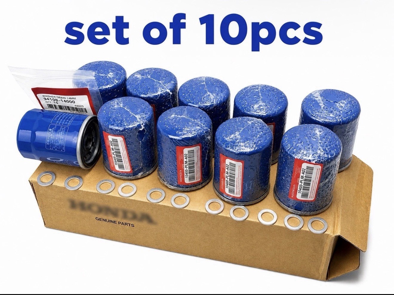 OEM 10 PACK Honda Acura FOR Engine Oil Filter 15400-PLM-A02 (with washers) OEM 10 PACK Honda Acura FOR Engine Oil Filter 15400-PLM-A02 (with washers)
