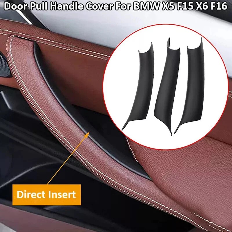 3X Inner Handle Interior Door Panel Pull Trim Fit BMW X5 F15 X6 F16 2015-2018 3X Inner Handle Interior Door Panel Pull Trim Fit BMW X5 F15 X6 F16 2015-2018