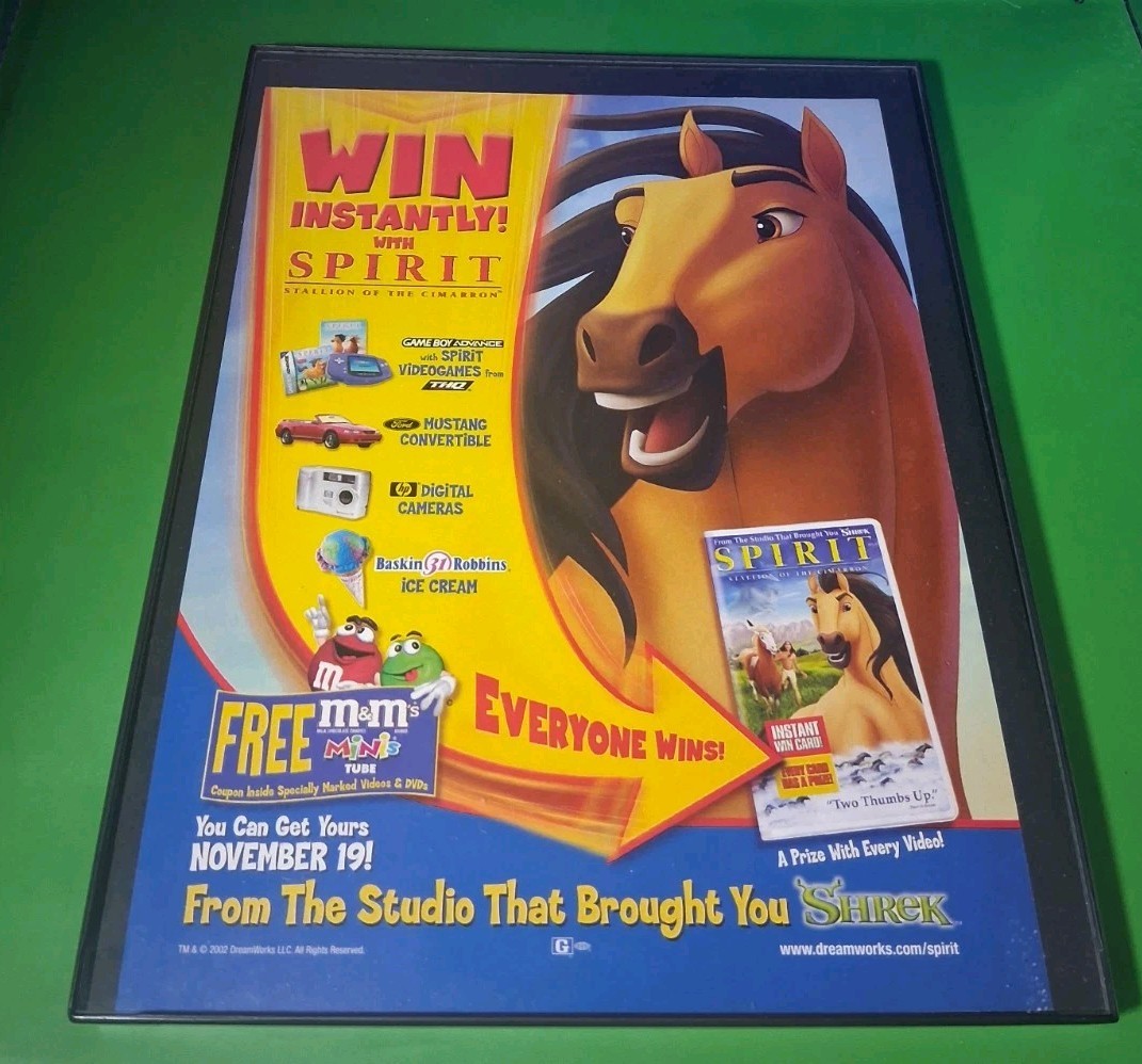 Spirit Stallion Movie Vintage 2004 Framed 8.5x11 Spirit Stallion Movie Vintage 2004 Framed 8.5x11