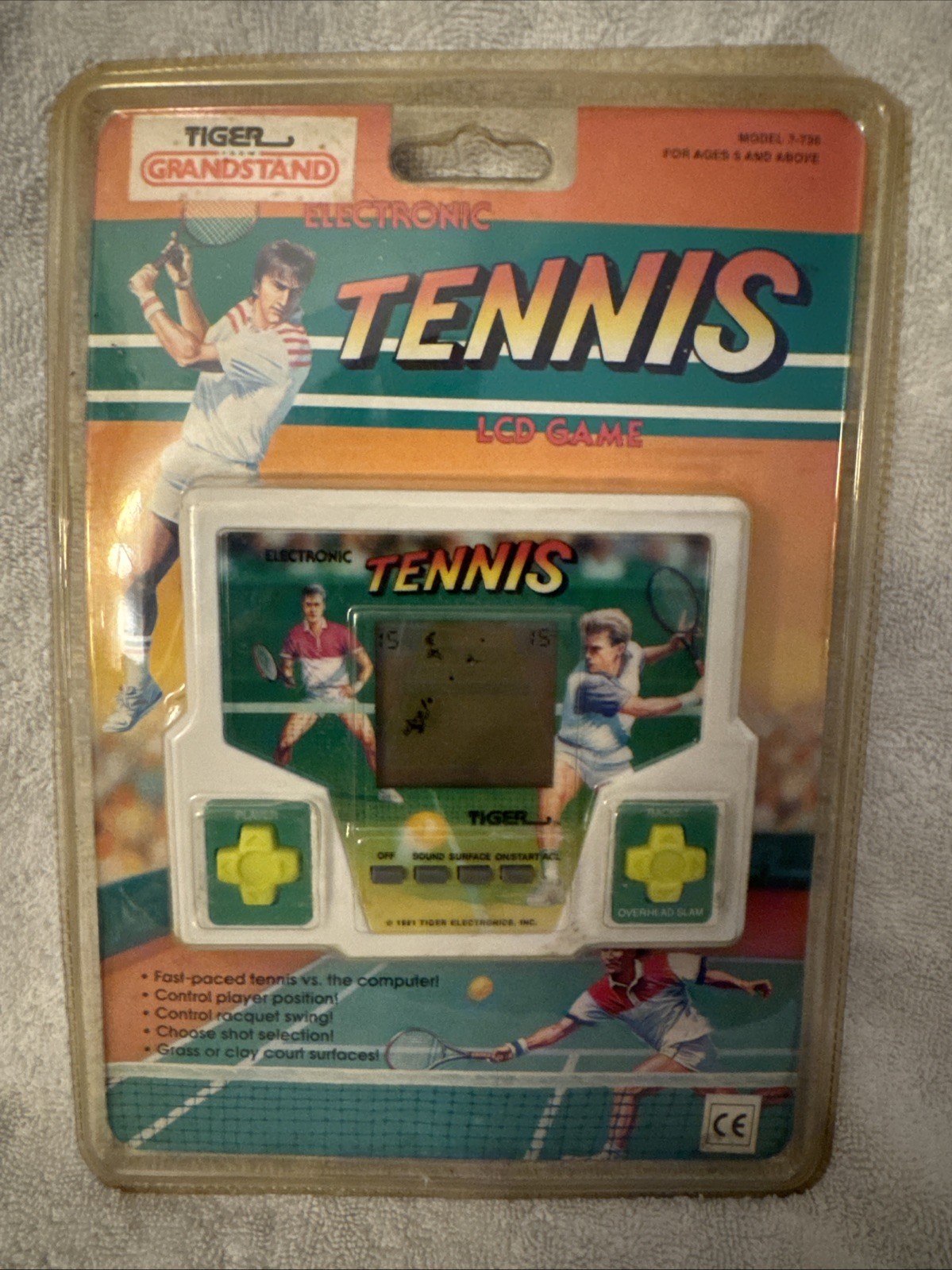 1991 Tiger Grandstand Electronic Tennis Game Handheld LCD Display, New Sealed