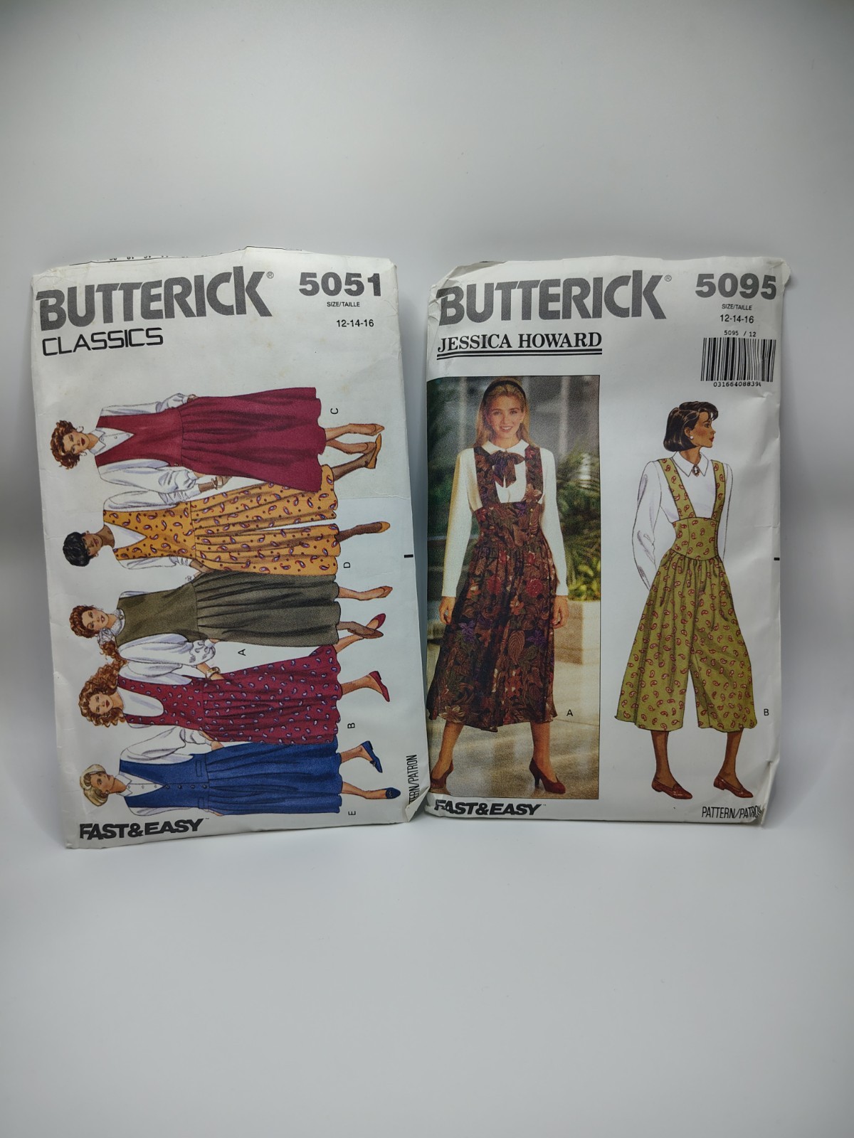 Vintage Butterick LOT of 2  Sewing Patterns Jumpsuit UNCUT 80s 90s 5051 5095