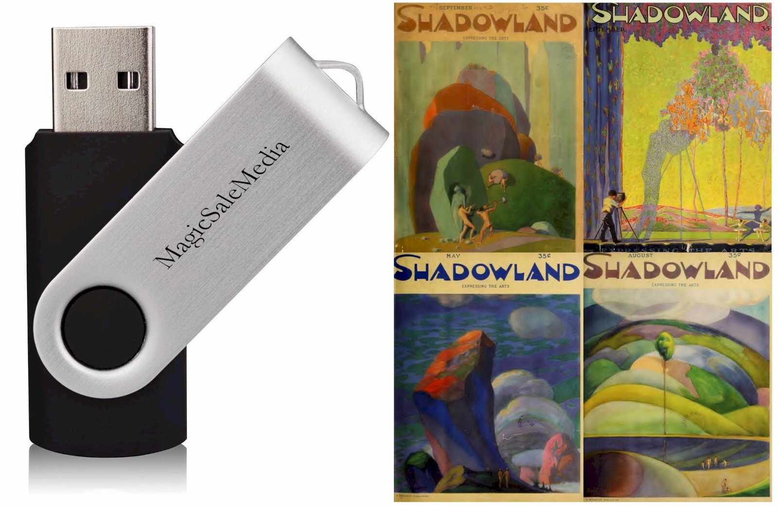 36 Old Issues of Shadowland - Art Dance Film Fashion Magazine (1919-1923) on USB