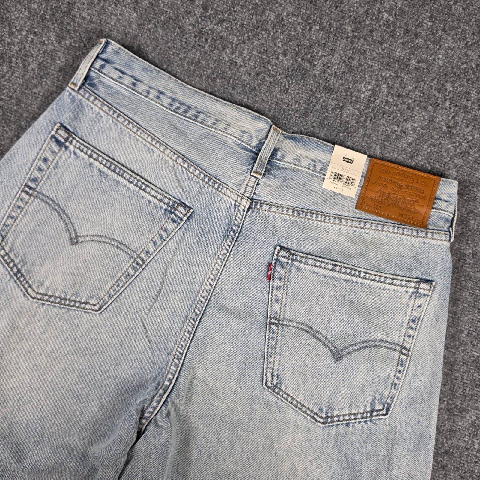 Levi\'s Premium 568 Loose Straight Jeans Mens 36x32 Light Wash 29037-0062 NWT Levi\'s Premium 568 Loose Straight Jeans Mens 36x32 Light Wash 29037-0062 NWT