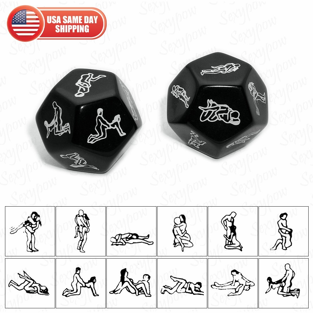 2x 12 Side Sex Positions Craps Game Funny Dice Erotic Party Adult Couple Lover