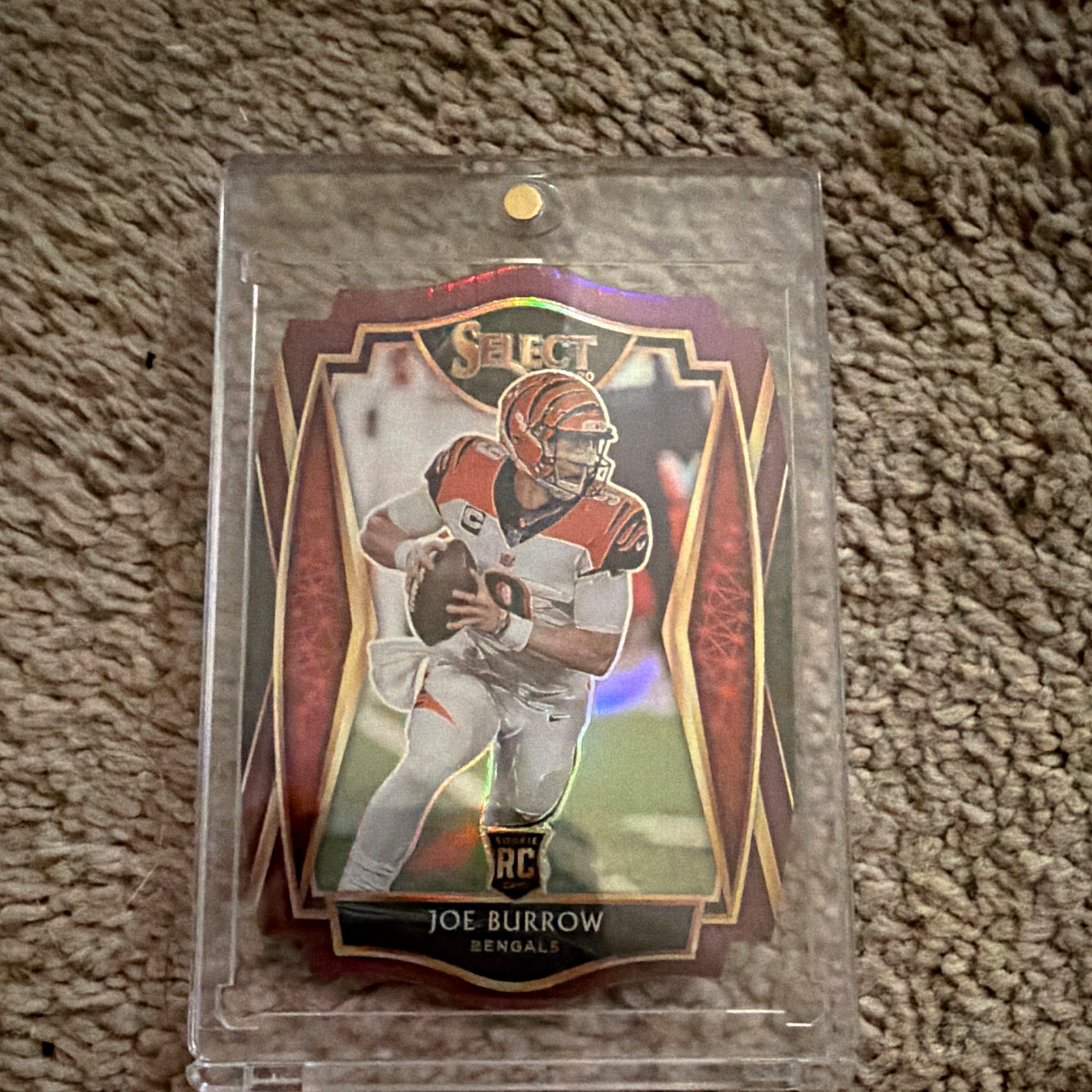 Panini 2020 Select Joe Burrow Bengals Rookie RC Purple Prizm Die-Cut #146