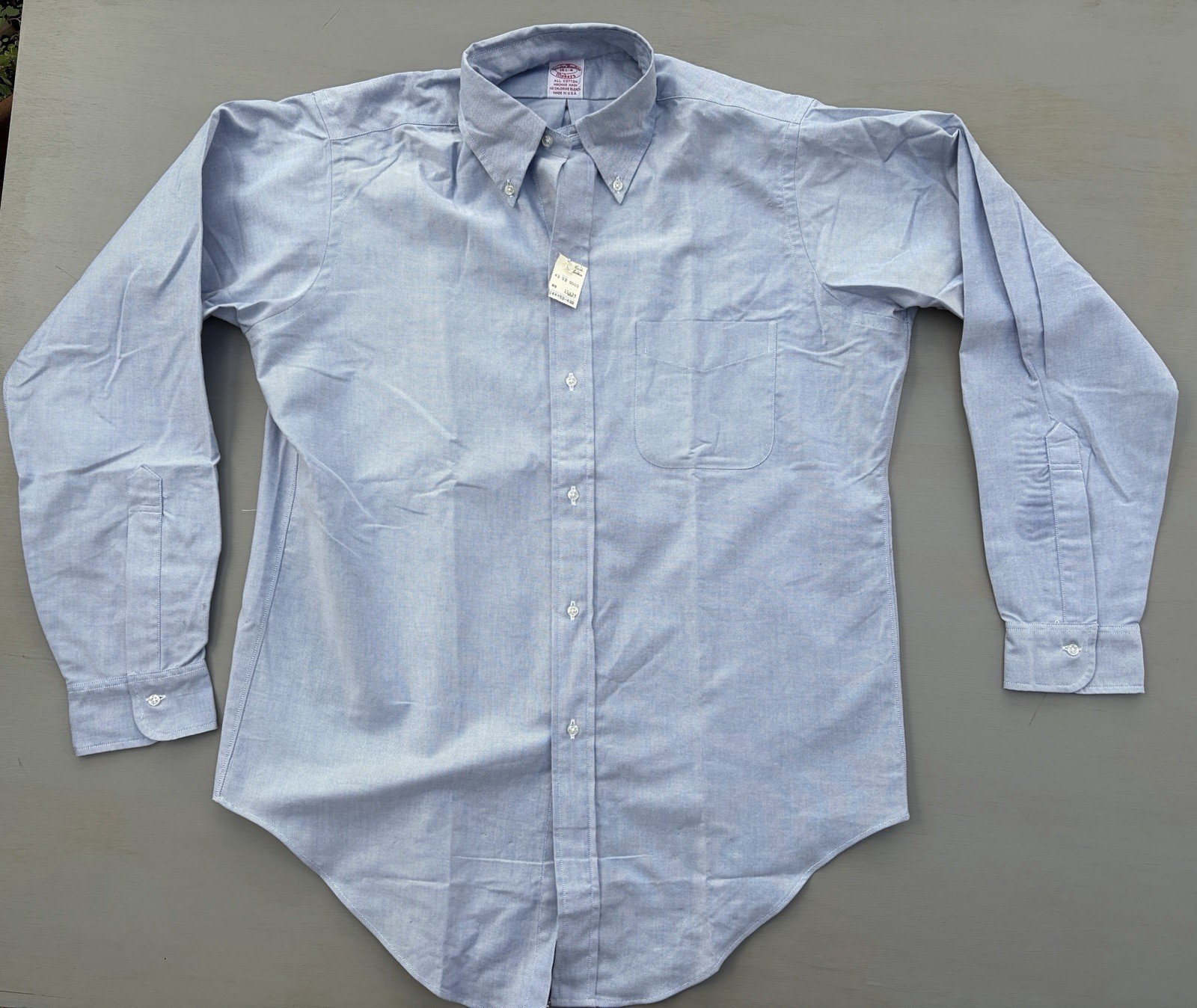 Vtg Brooks Brothers Makers Dress Shirt OCBD Mens 15 1/2 -34  Sanforized USA NWT