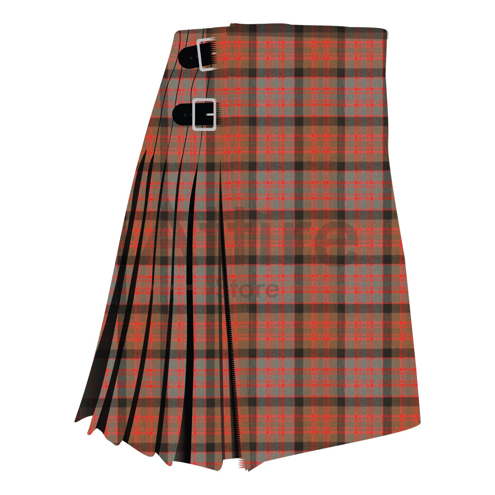 Scottish Handmade Traditional Macdonald Weathered Tartan Kilt - Macdonald Clan