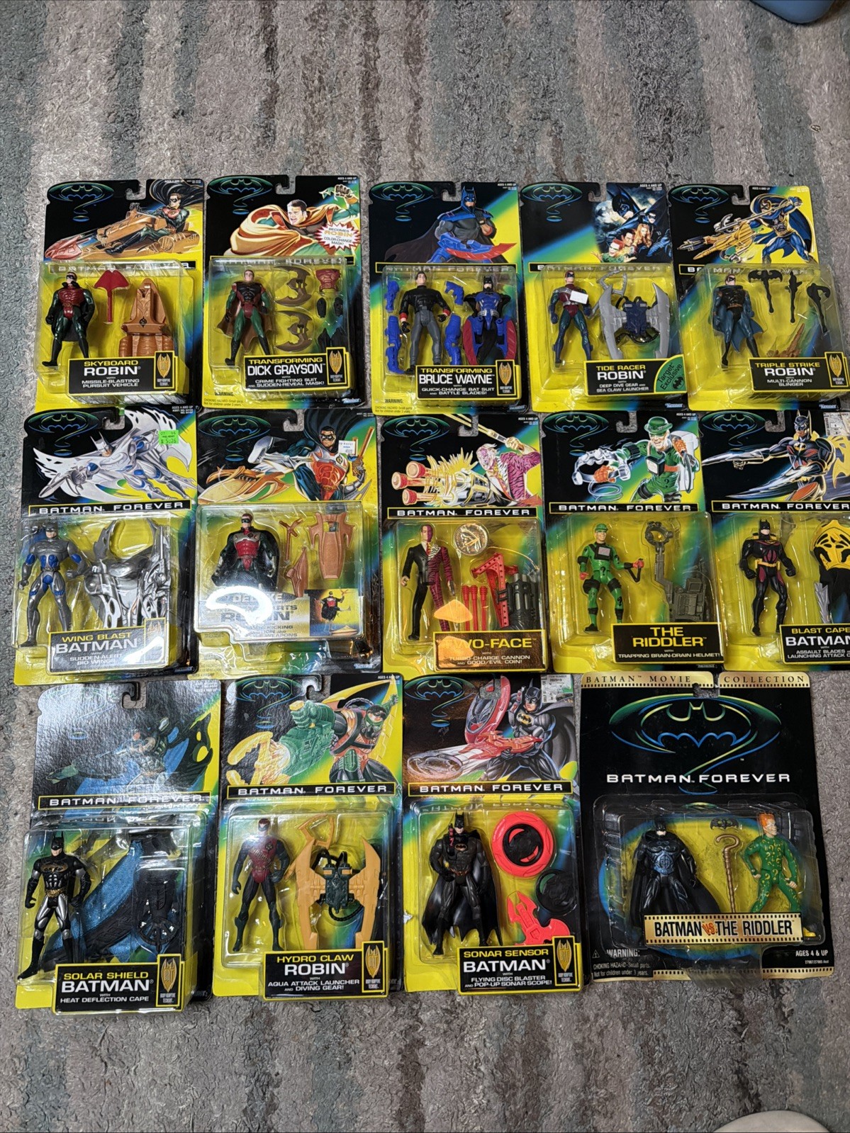 Kenner: 1996 Batman Forever Lot Of 14 Action Figures Kenner: 1996 Batman Forever Lot Of 14 Action Figures