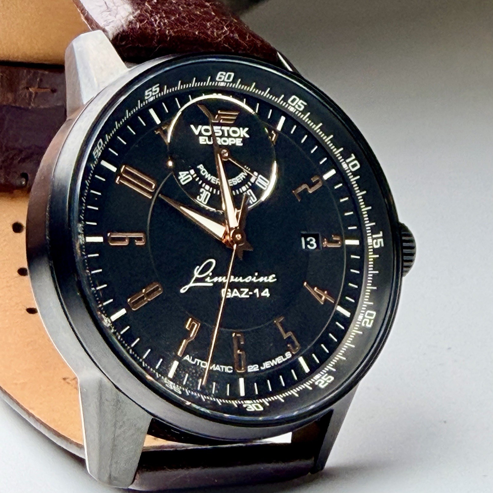 Vostok Europe Gaz-14 Limousine Automatic POWER RESERVE Men’s 43mm Watch YN85
