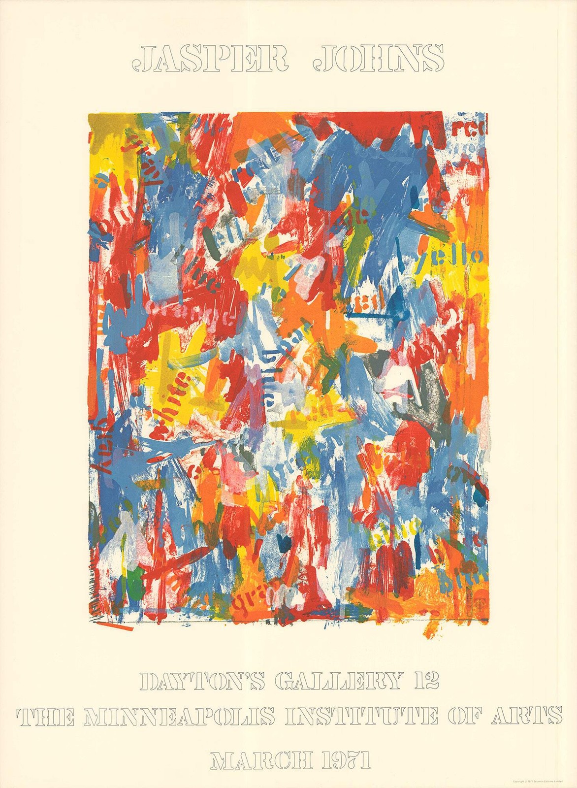 JASPER JOHNS Dayton\'s Gallery 12 29.75\