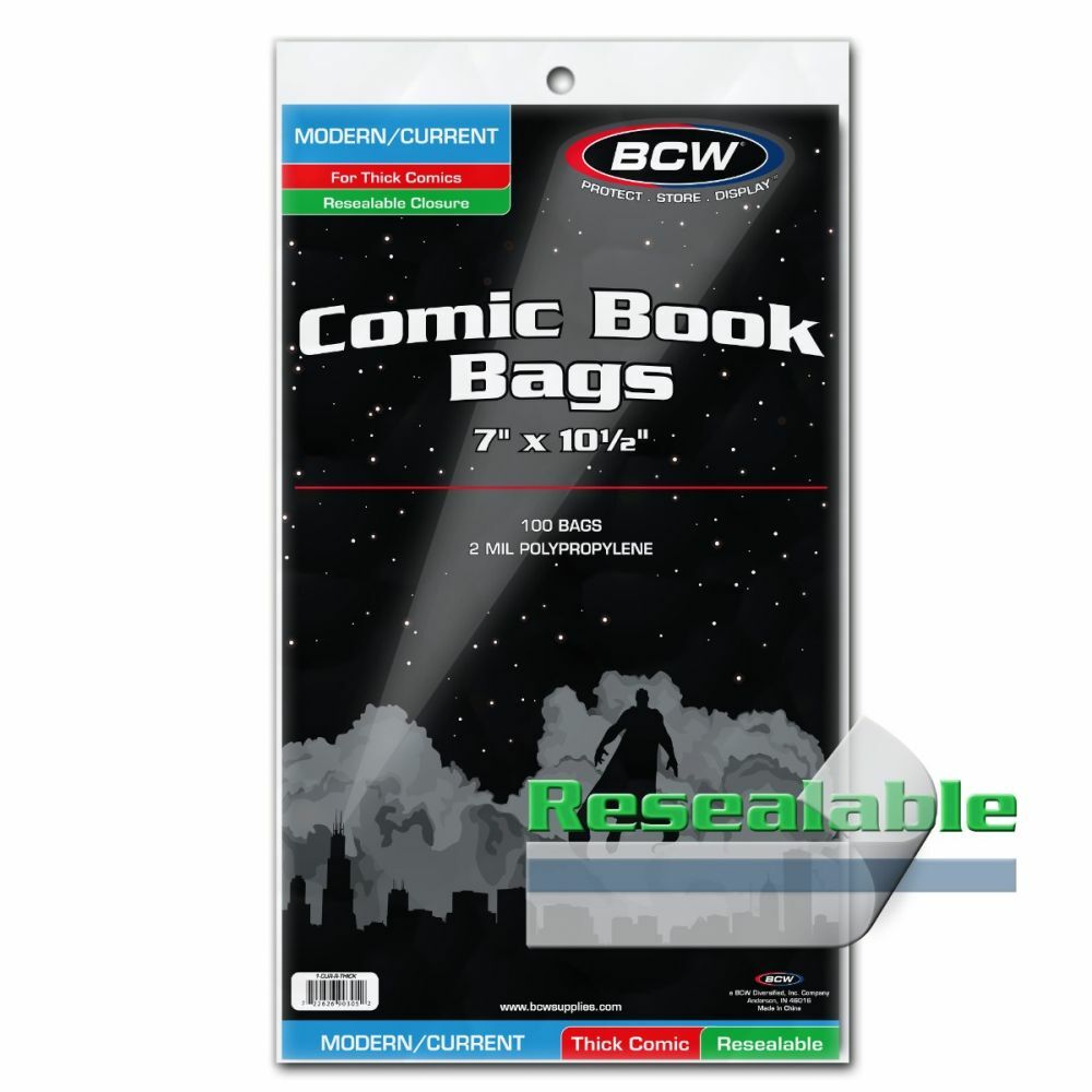 100 - BCW Current Modern Thick Resealable 2-Mil Polypropylene Comic Book Bags 100 - BCW Current Modern Thick Resealable 2-Mil Polypropylene Comic Book Bags