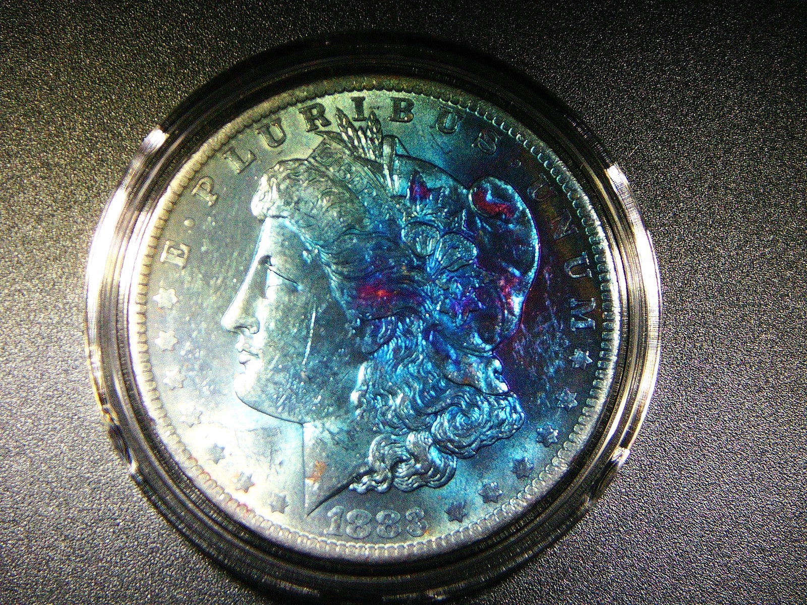 EF+/AU 1883-O MORGAN SILVER DOLLAR DETAIL BEAUTIFUL TONING COLLECTOR GRADE M2209 EF+/AU 1883-O MORGAN SILVER DOLLAR DETAIL BEAUTIFUL TONING COLLECTOR GRADE M2209