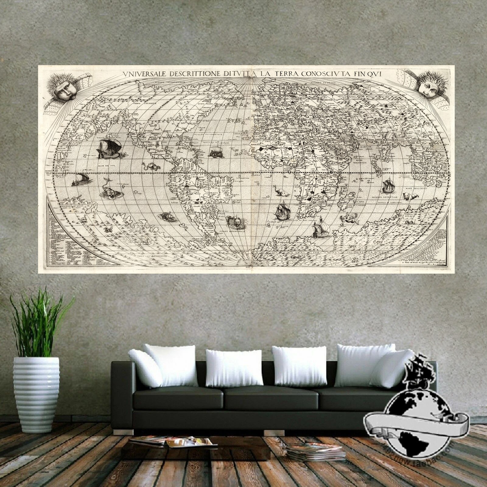 Huge large Banner World Map Print Wall Poster 1565s Navigate Monsters 32x64 Inch Huge large Banner World Map Print Wall Poster 1565s Navigate Monsters 32x64 Inch