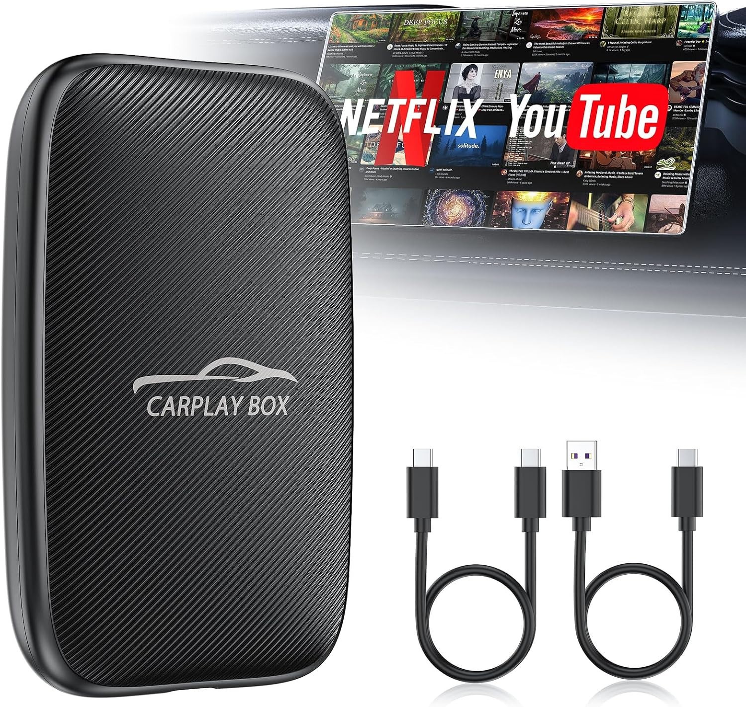 6-in-1 Magic Video Box Wireless CarPlay Adapter Android Auto Wireless Adapter