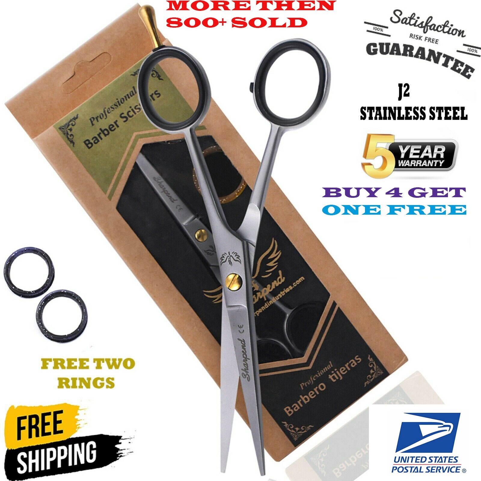 Professional  Barber Hair Cutting Scissors GERMAN Shears Size 6\