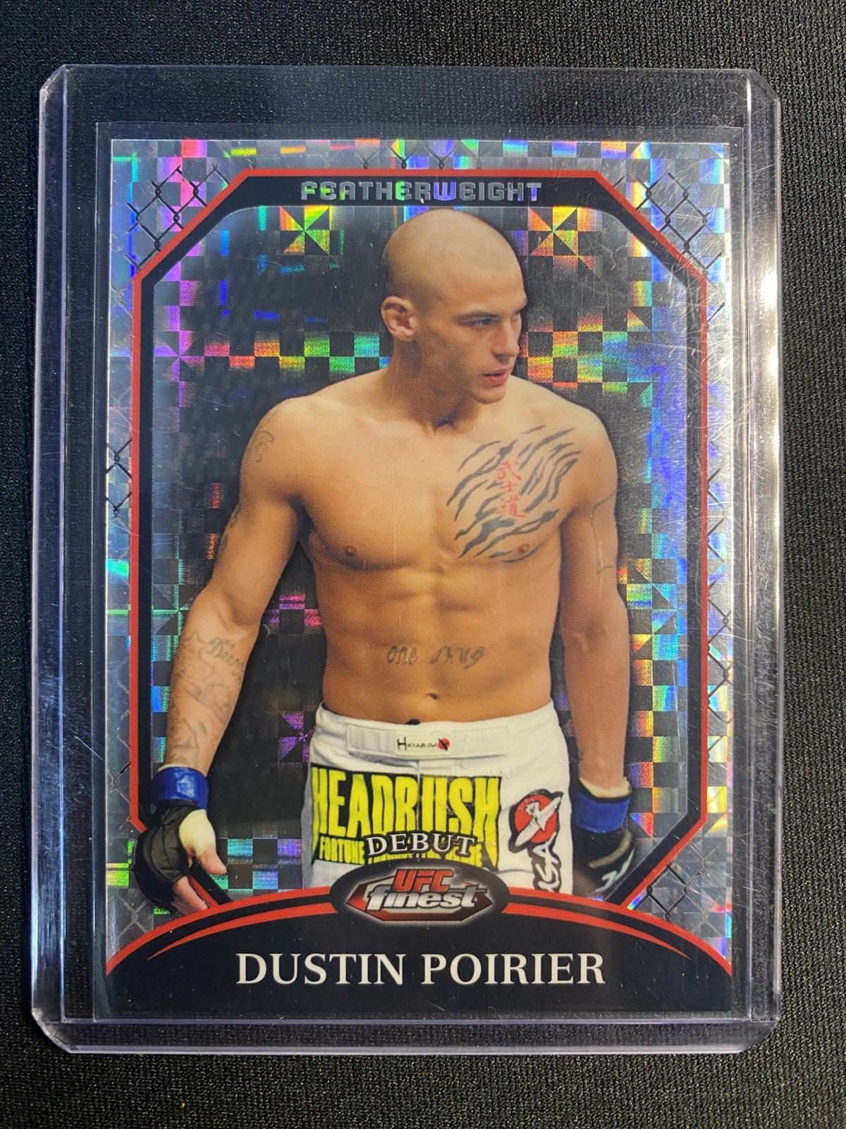 2011 Topps UFC Finest Dustin Poirier #2 X-Fractor Refractor (RC) 012/388