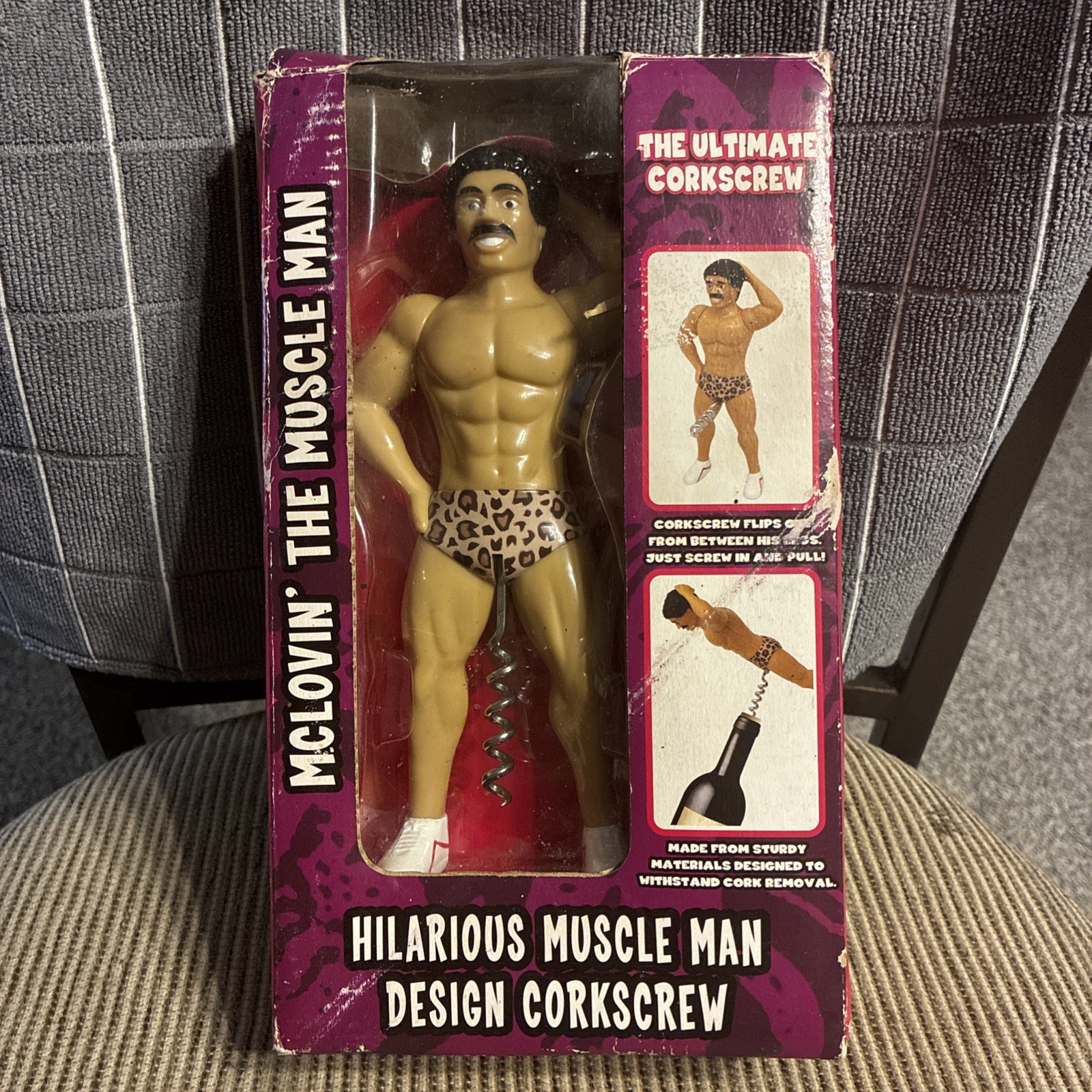 Adult Art Novelty McLovin The Muscle Man Corkscrew - Wine Lover Gag Gift Gigolo