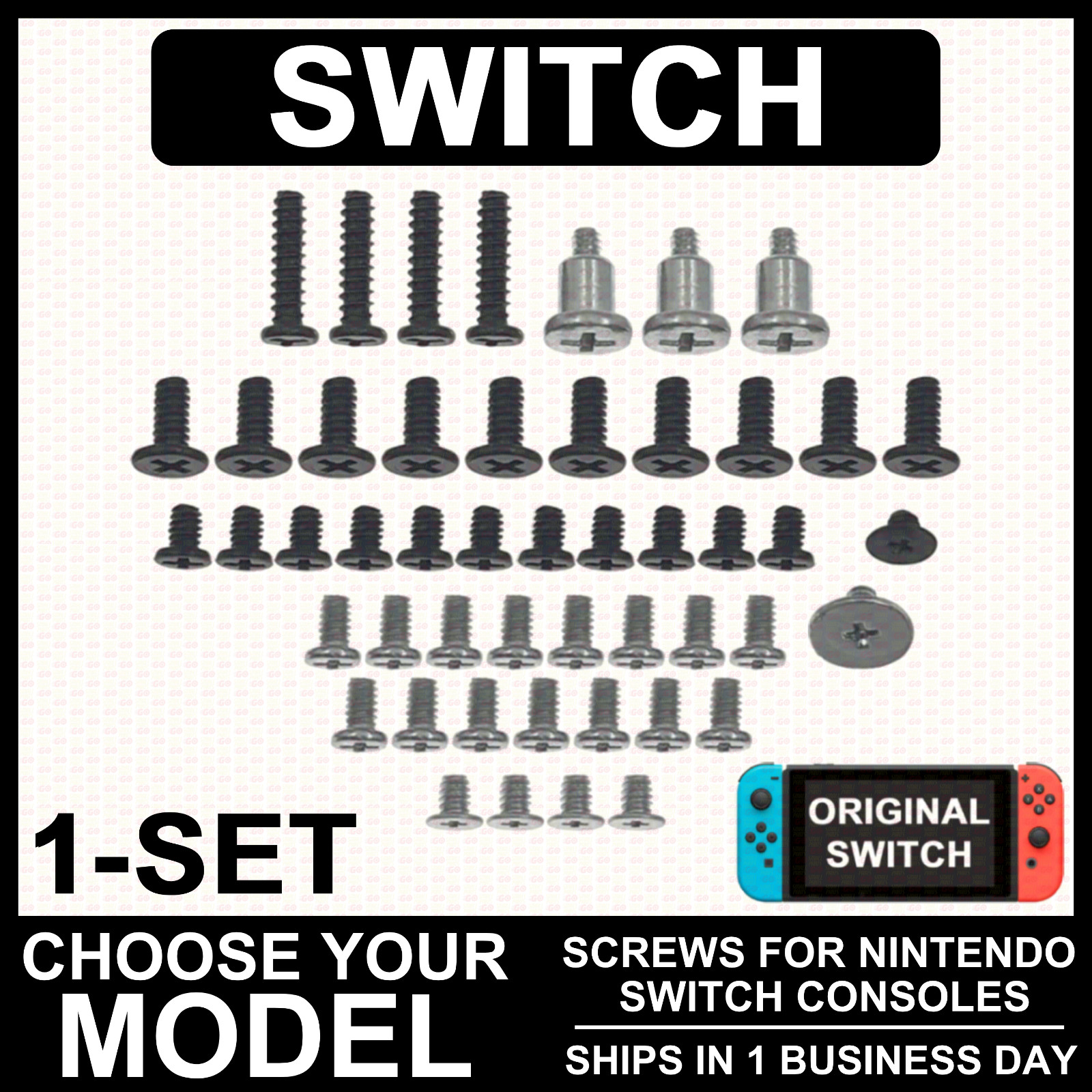 Full Screw Set for Nintendo Switch/Lite/OLED Console Housing Repair Replacement