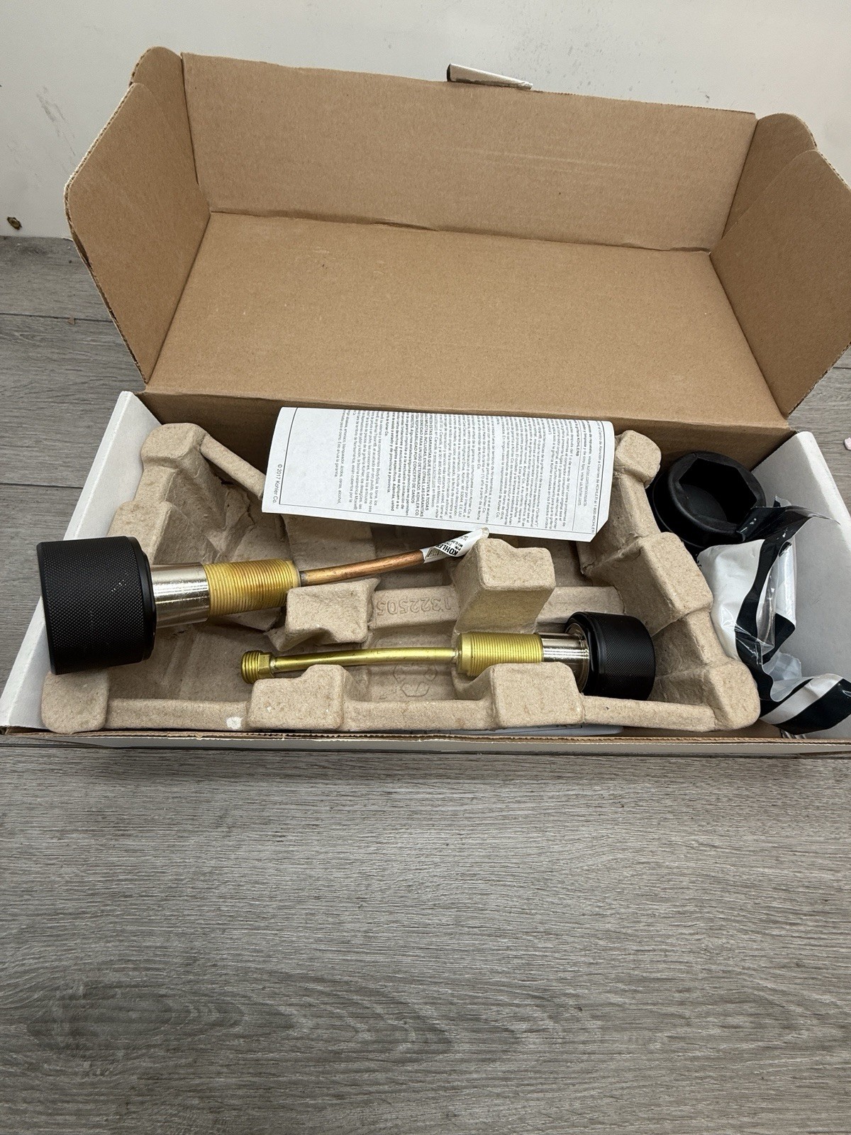 Kohler K-77974-8-BL Components Knob Handles for Bathroom Faucet Black *Scratches