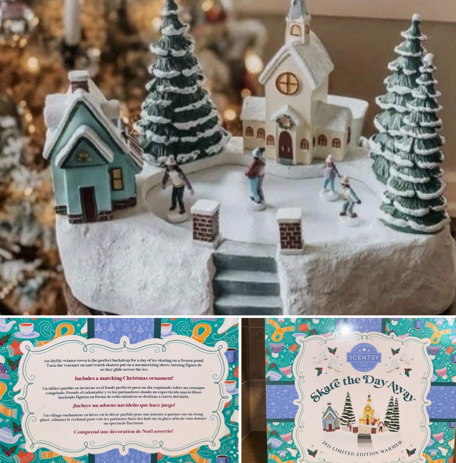 NEW LIMITED EDITION SCENTSY Skate The Day Away Holiday 2021 CHRISTMAS Wax Warmer