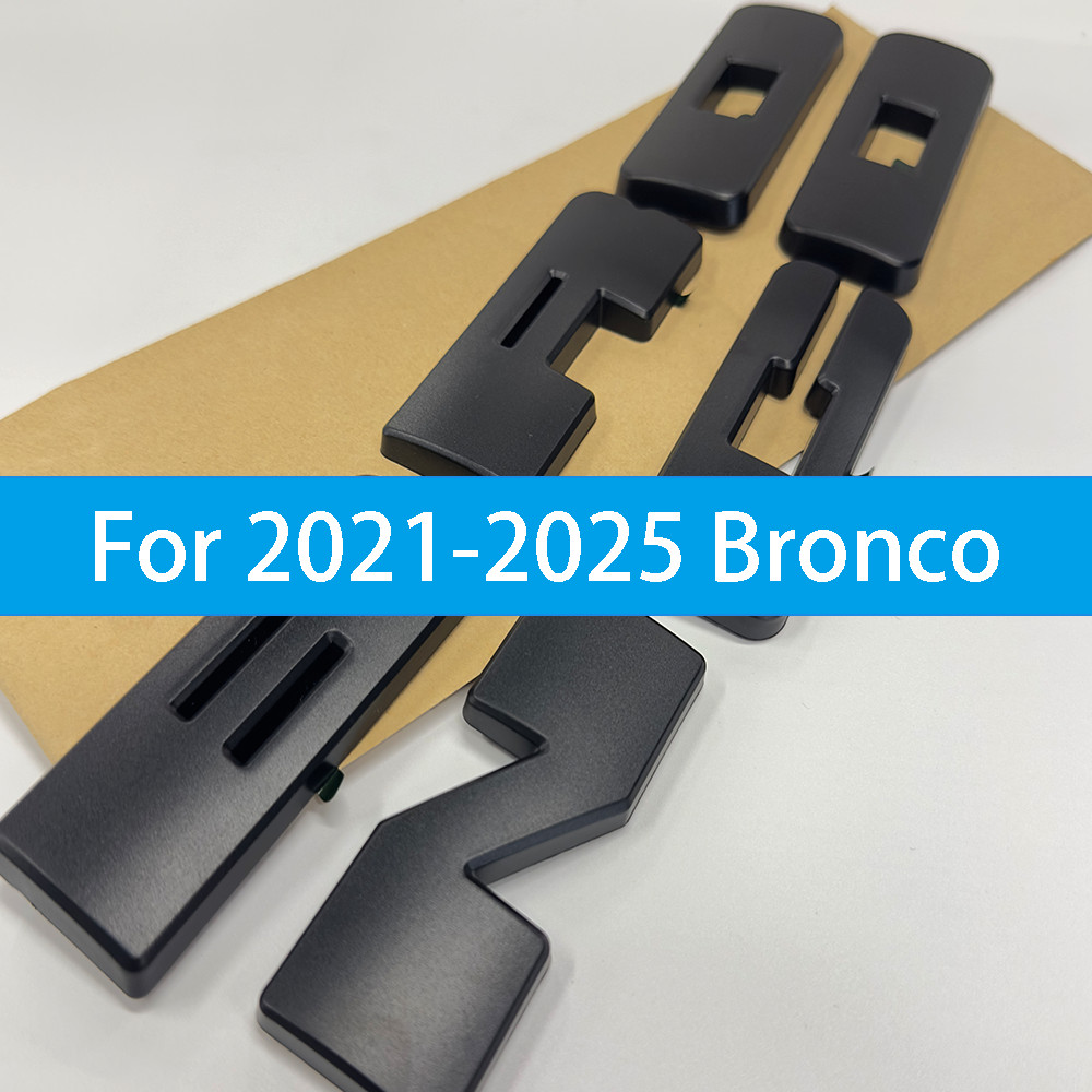 Front Grille Emblem Letter Overlay Decal Decor Cover Trim For 2021-2025 Bronco