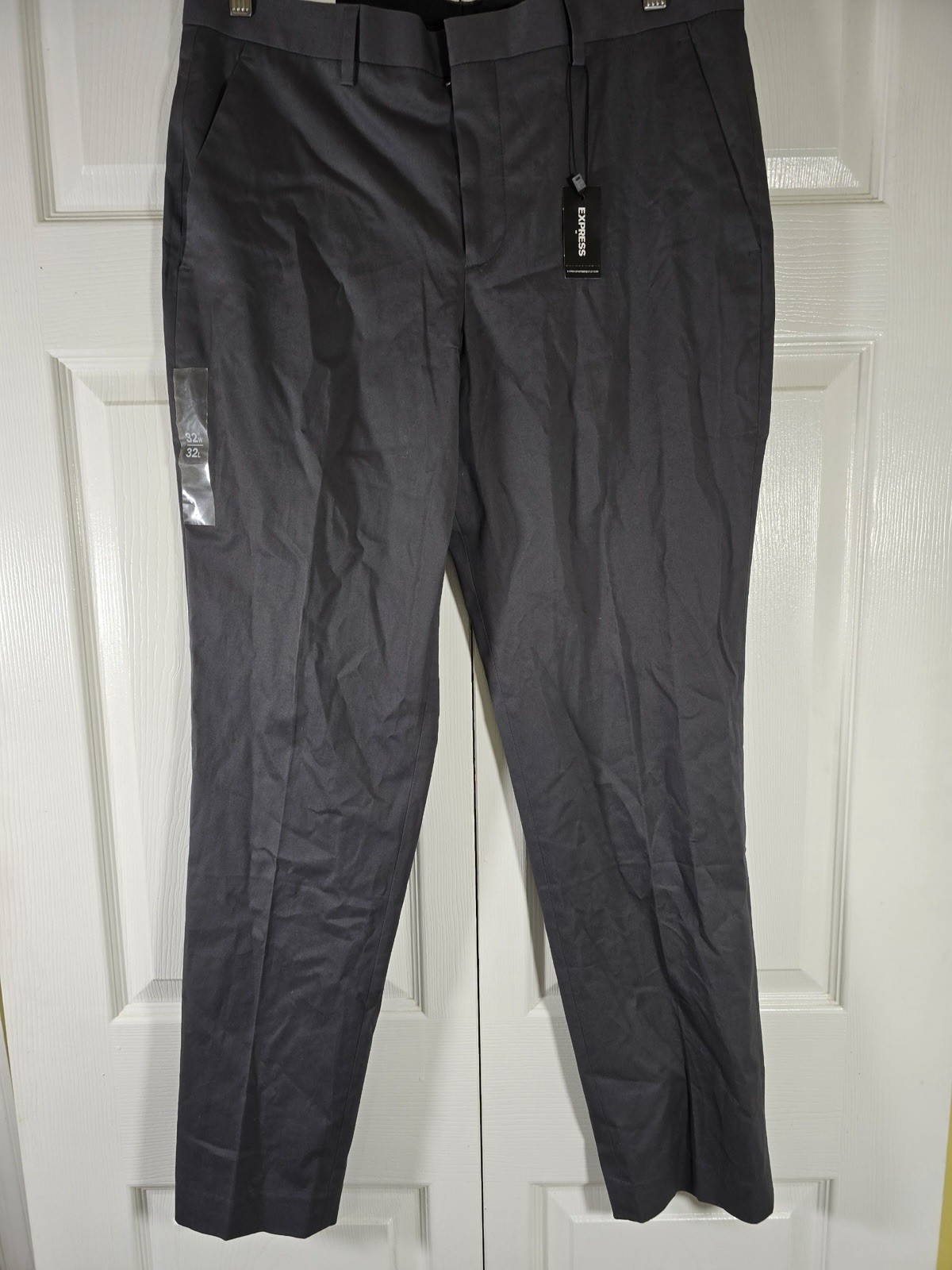 Express  classic fit Mens Dress Pants Size 32/32 gray cotton/spandex new