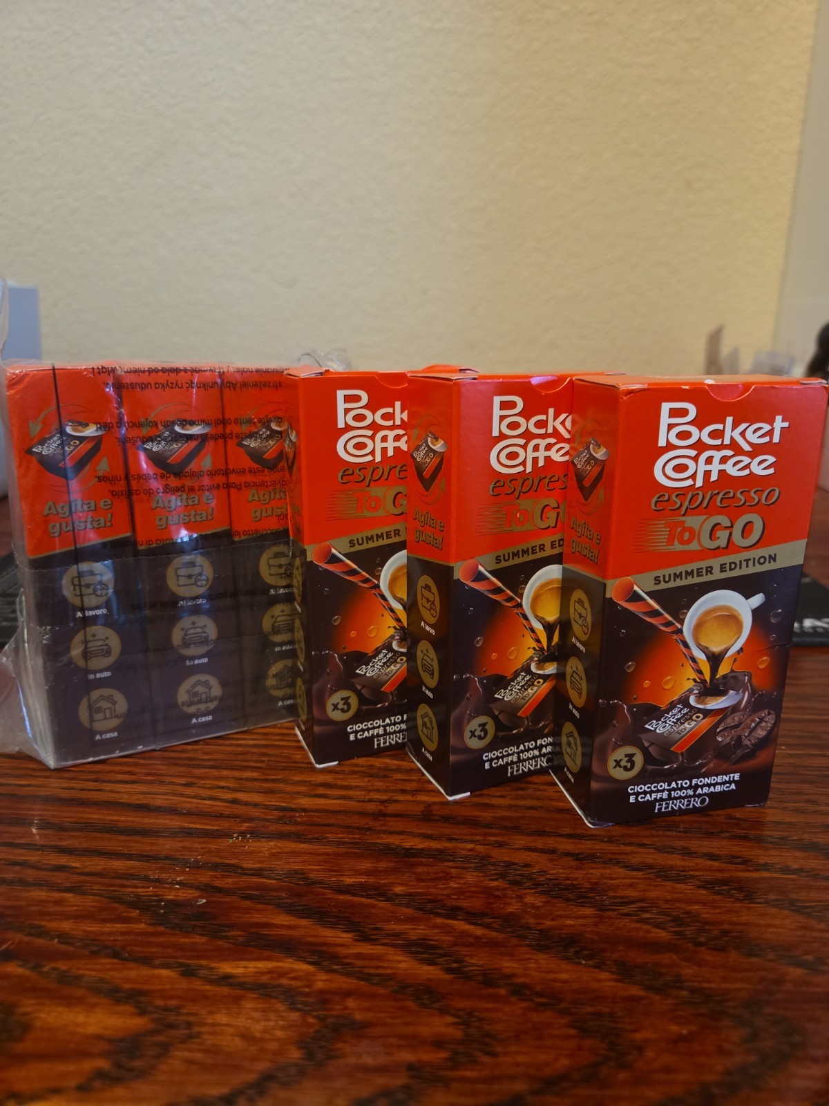 6 pk Ferrero Pocket Coffee Espresso to-go Summer Edition OCTOBER 2026 6 pk Ferrero Pocket Coffee Espresso to-go Summer Edition OCTOBER 2026