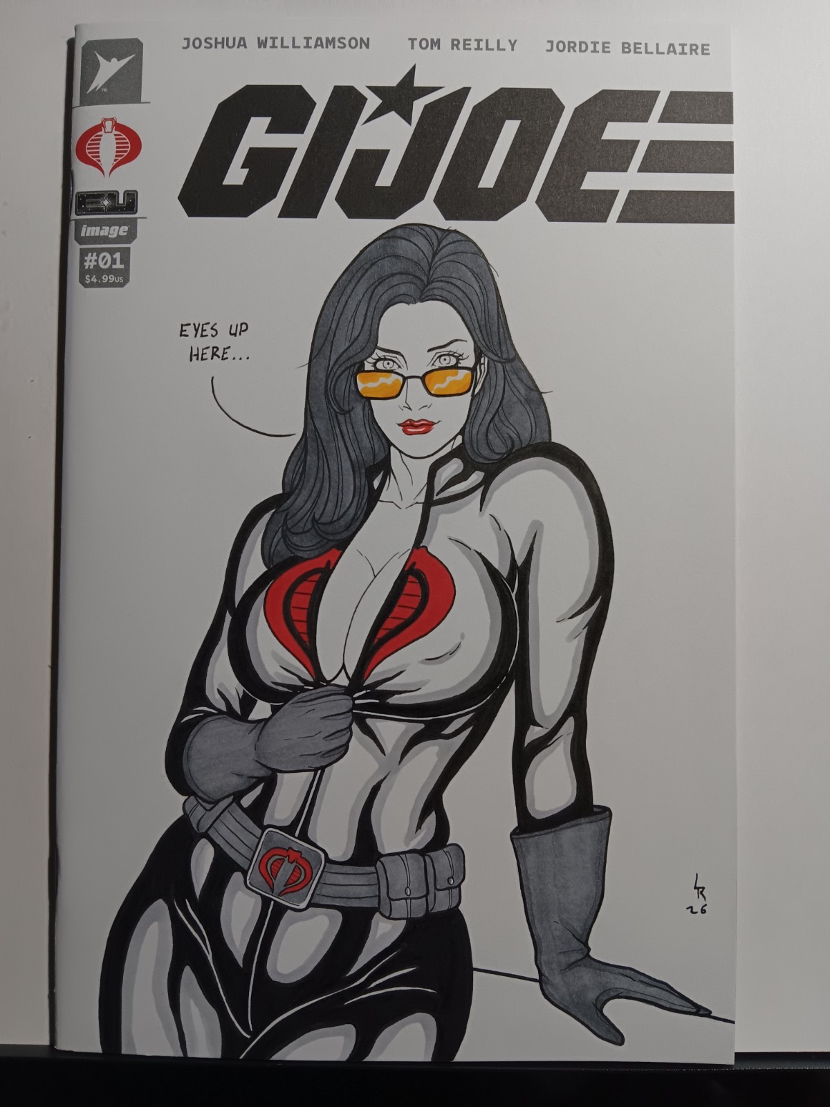 Frank Cho Inspired Blank Sketch Cover Original Art image comics GI Joe Baroness