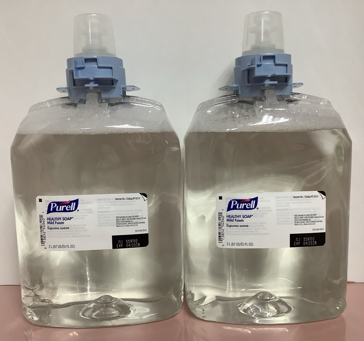 2x Purell 5213 Healthy Soap Mild Foam 2000ml FMX-20 Dispenser Refills 04/2028
