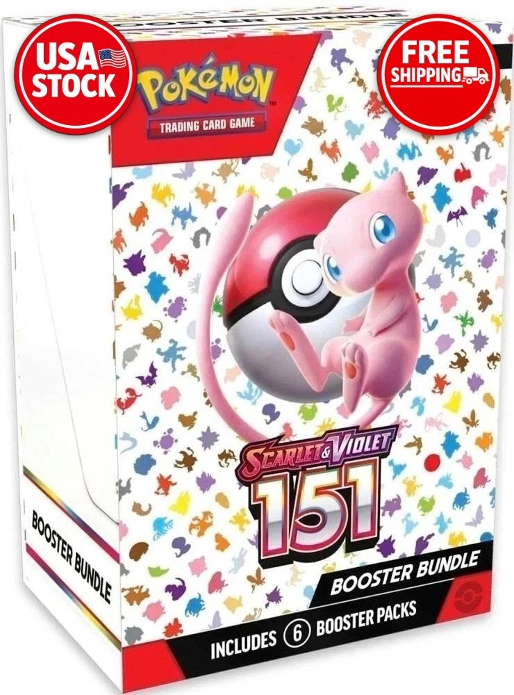 Pokemon TCG Scarlet & Violet 151 Booster Bundle Sealed New (6 packs) Pokemon TCG Scarlet & Violet 151 Booster Bundle Sealed New (6 packs)