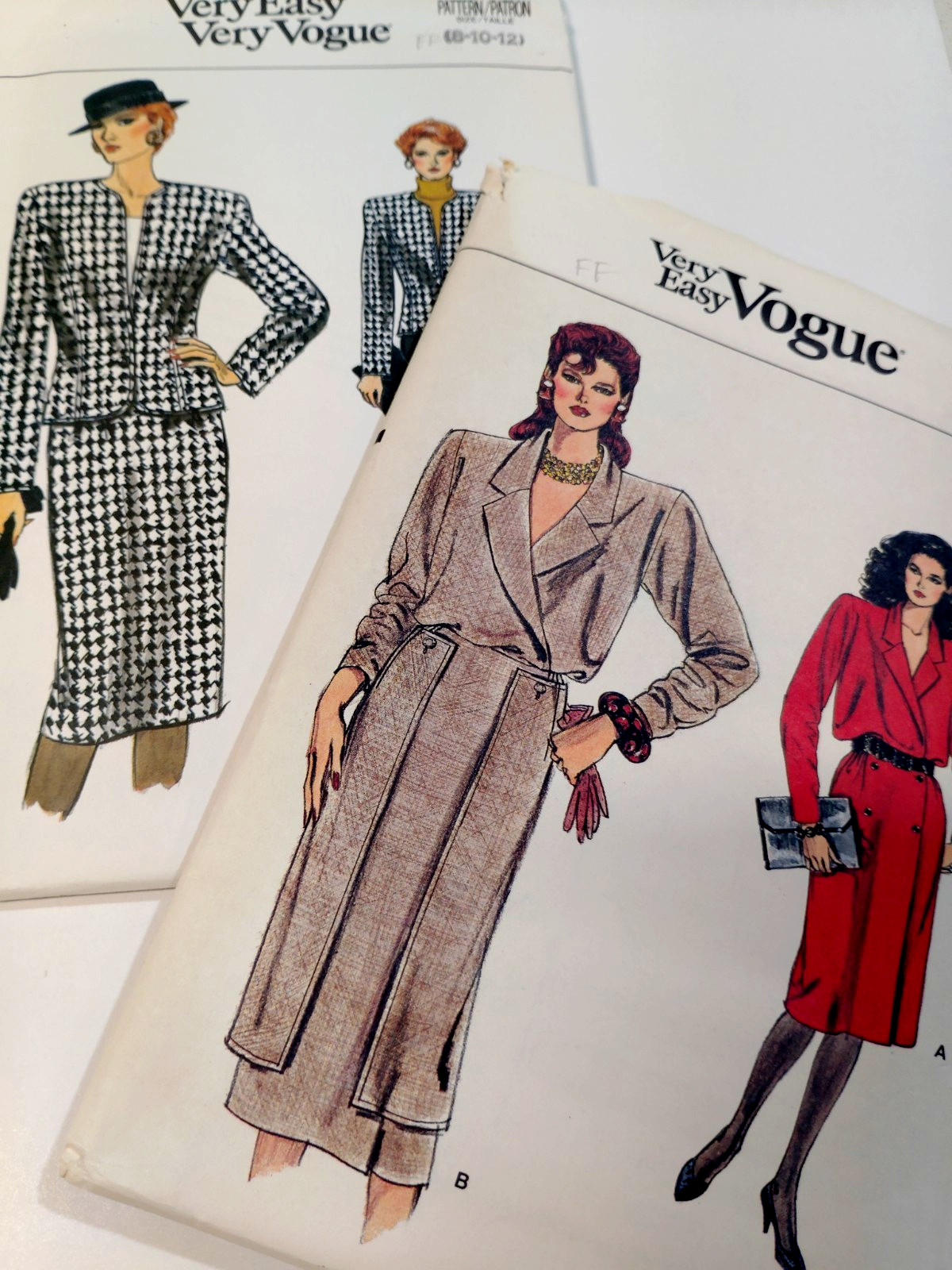 Lot Vogue 9391 9100 Dress Jacket Skirt Sewing Pattern Ladies 8 10 12 Very Easy