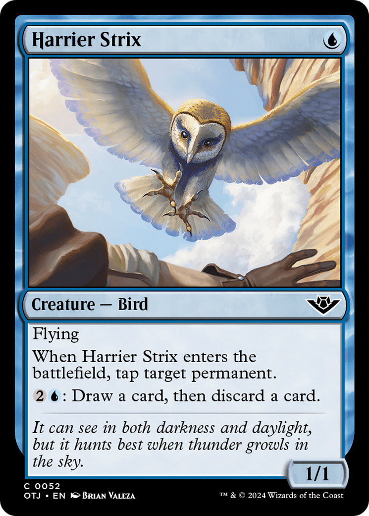 x1 Harrier Strix OTJ MTG 52 COMMON M/NM 1x x1 Harrier Strix OTJ MTG 52 COMMON M/NM 1x