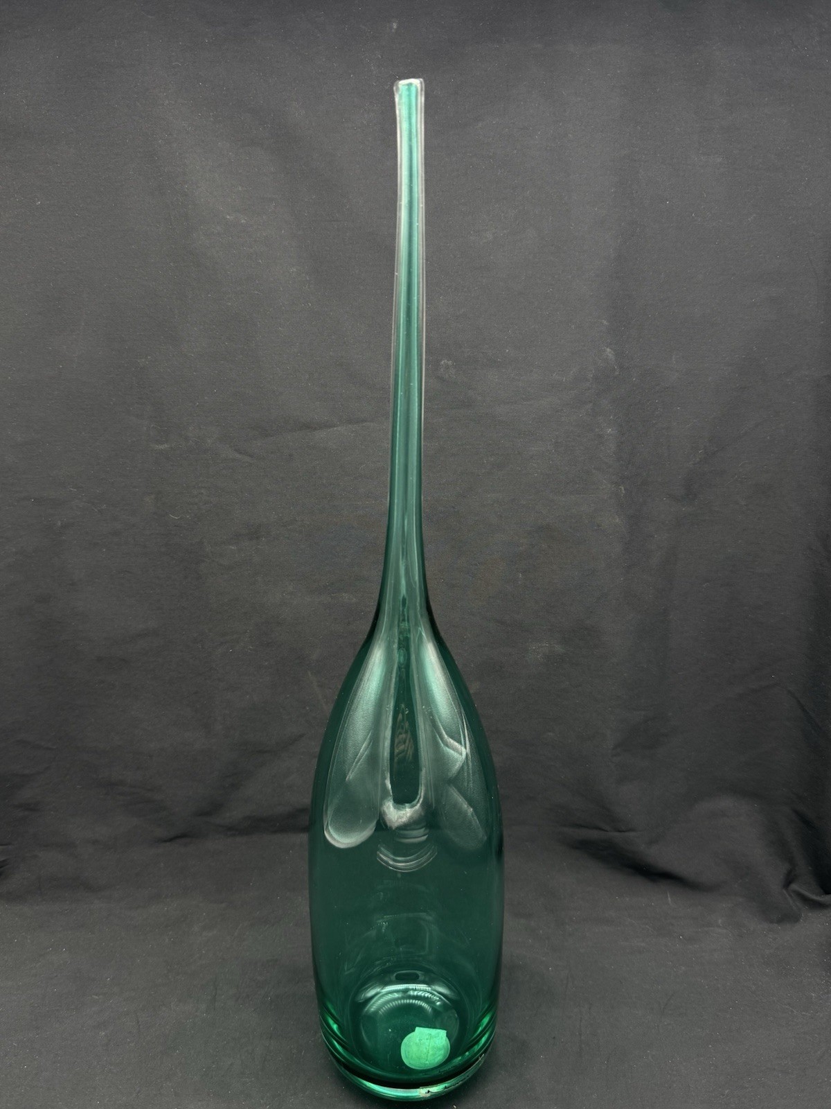 Vintage Nouvel Studio Stretch Neck Art Glass Vessel Vase 16.25\