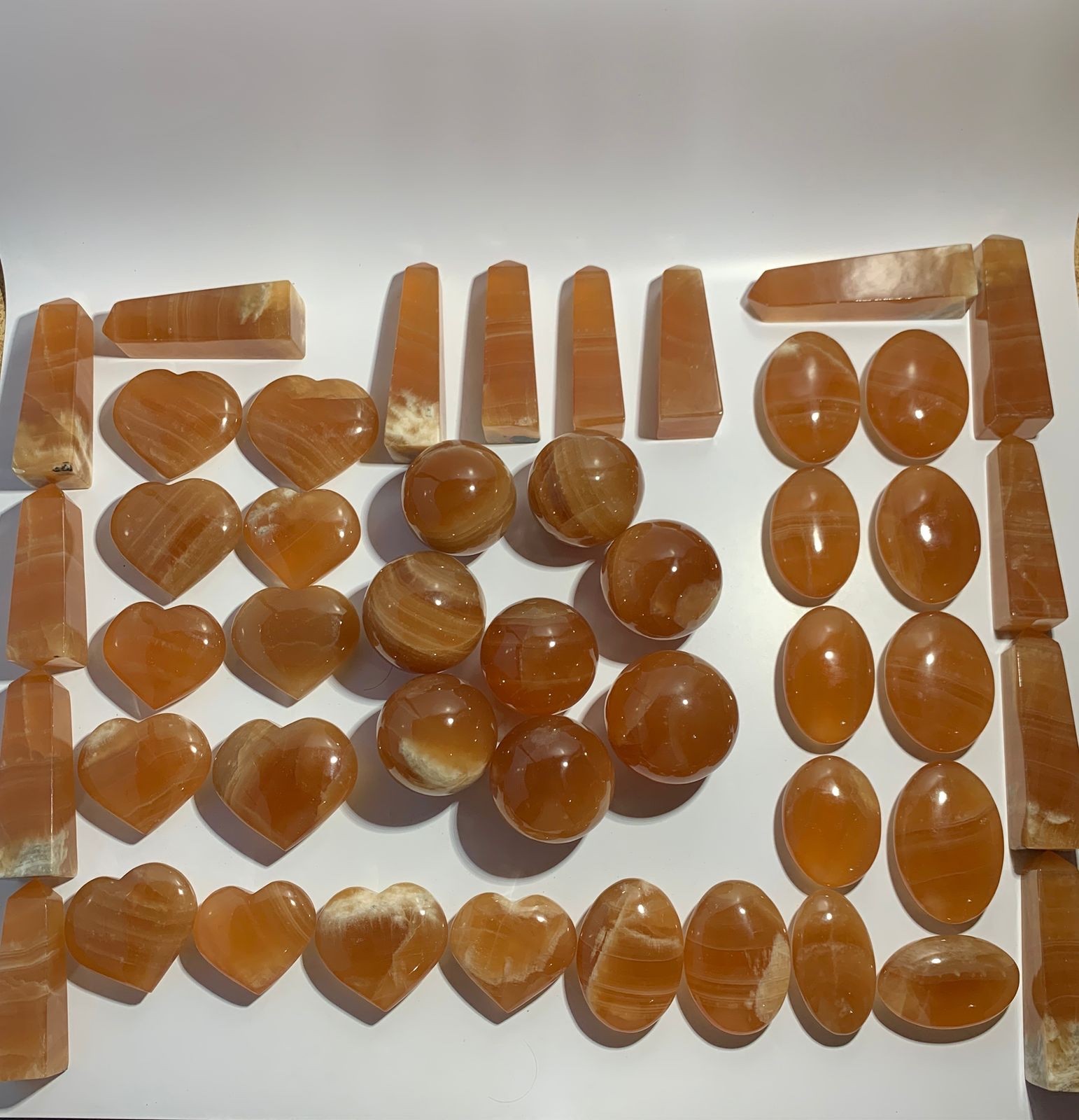 8kg Natural Honey Calcite Gemstone Mix Shapes Bulk Lot Crystal Mineral Specimens