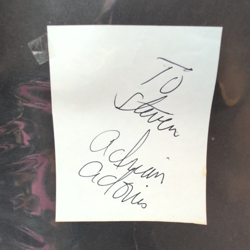 Rare Signed 80\'s WWF Star - Adrian Adonis - Cut Signature Not Authenticated Rare Signed 80\'s WWF Star - Adrian Adonis - Cut Signature Not Authenticated