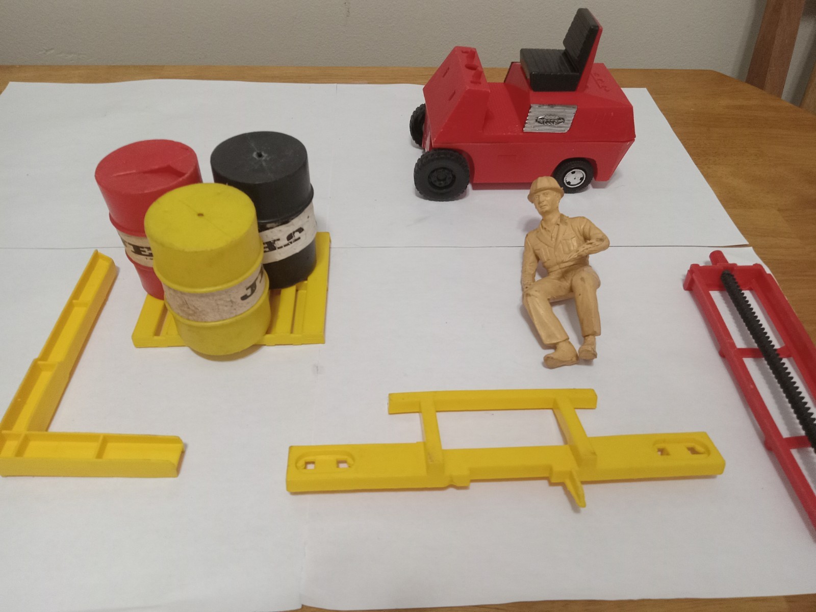 Vintage Topper Toys 1965 Johnny Express Driver Forklift Parts Lot