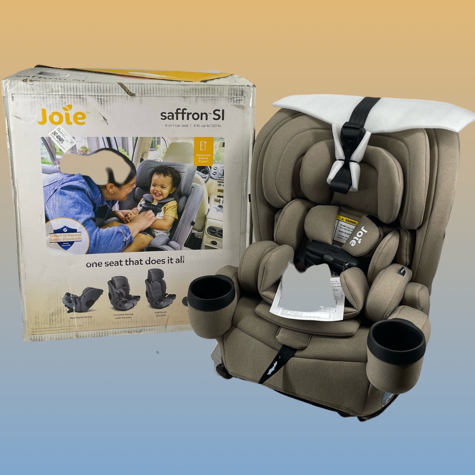 Joie Saffron SI 4-in-1 Convertible Car Seat - Mocha - C401AAMOC900 #NO9517