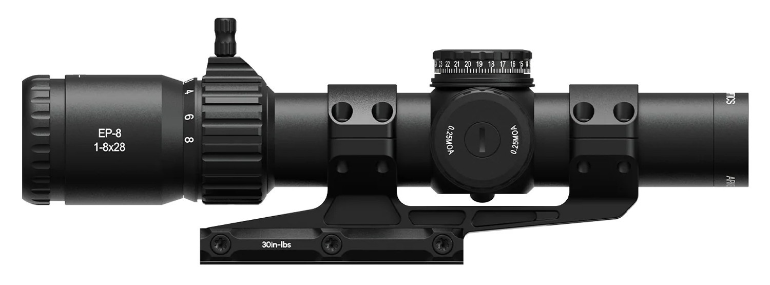 Arken Optics EP-8 1-8x28 LPVO FFP MIL KLGRID 34mm Tube with 0 MOA Mount