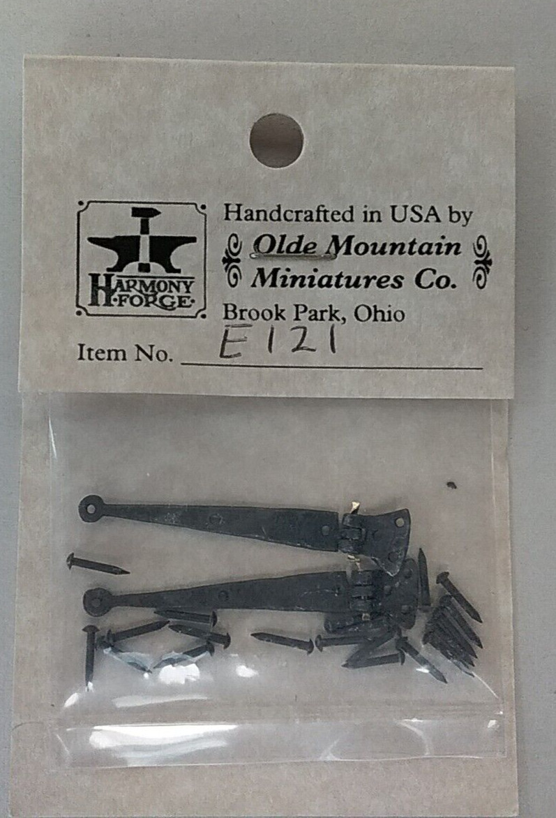 Dollhouse Miniatures Harmony Forge Wrought Iron Pennsylvania Strap Hinge 1:12 Dollhouse Miniatures Harmony Forge Wrought Iron Pennsylvania Strap Hinge 1:12