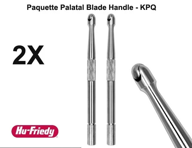 Lot of 2Pcs Hu-Friedy Paquette Palatal Blade Handle - KPQ