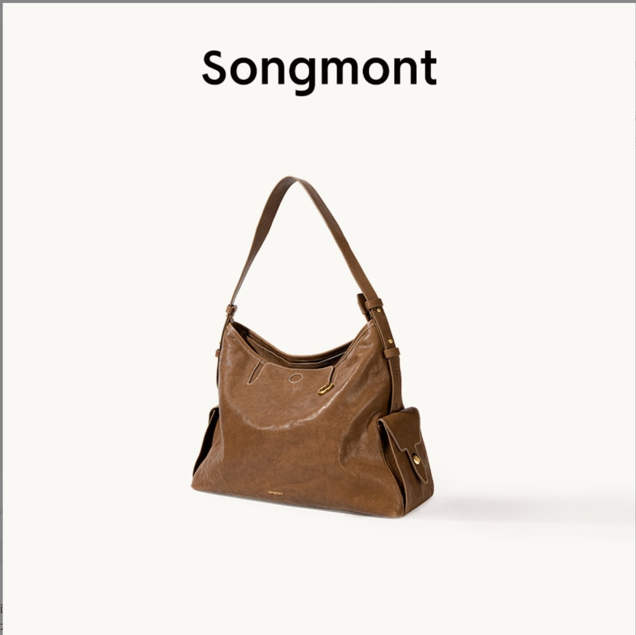 New Songmont Hobo Bag Vegetable Tanned Cowhide Shoulder Messenger Soft Bag Hot New Songmont Hobo Bag Vegetable Tanned Cowhide Shoulder Messenger Soft Bag Hot