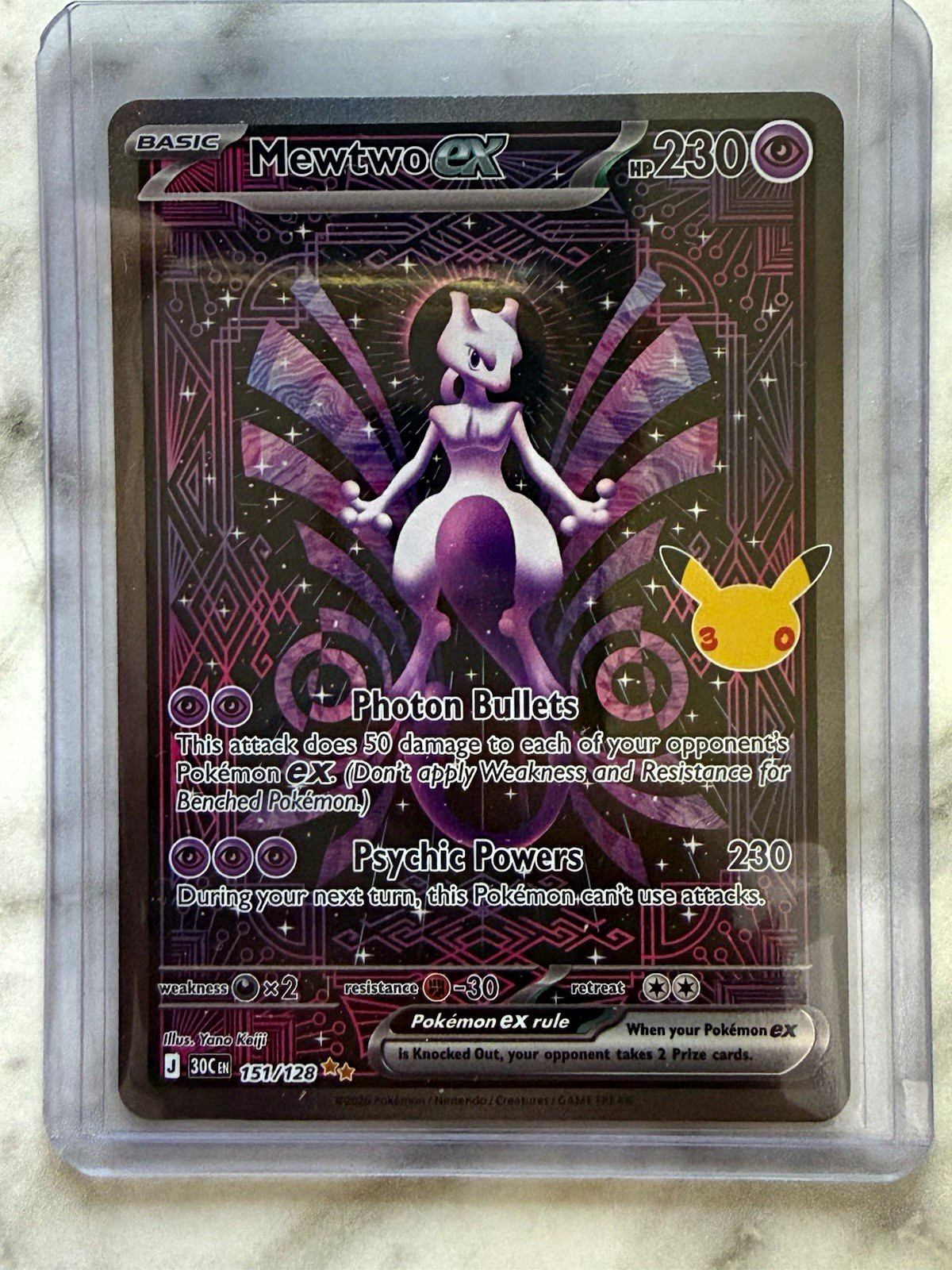 Pokémon TCG Celebrations Mewtwo ex 151/128 Holo Classic Collection English 2021 Pokémon TCG Celebrations Mewtwo ex 151/128 Holo Classic Collection English 2021