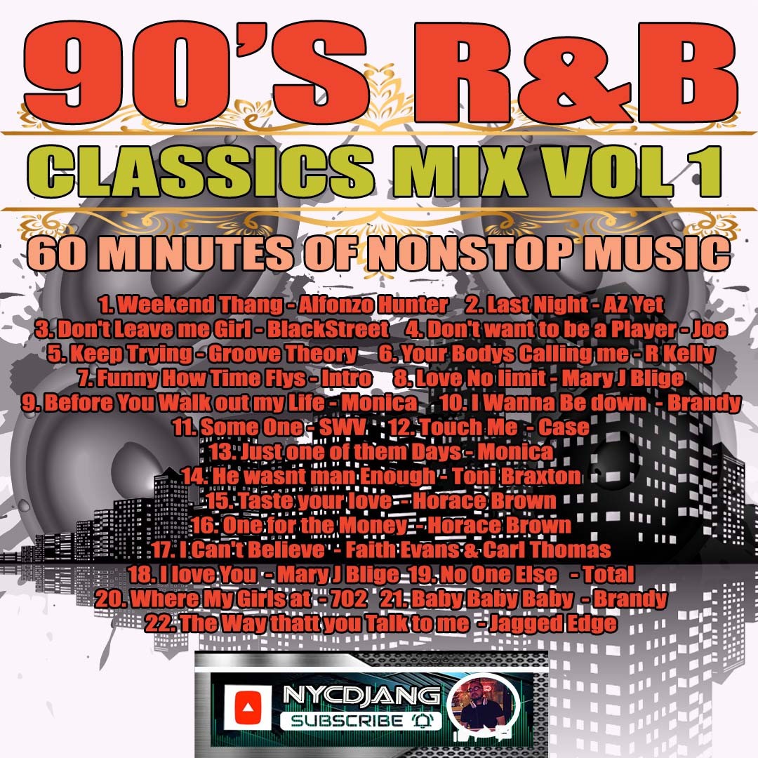 2CDS 90'S R&B CLASSIC MIX VOL 1 &2 NON STOP MUSIC VARIOUS ARTISTS