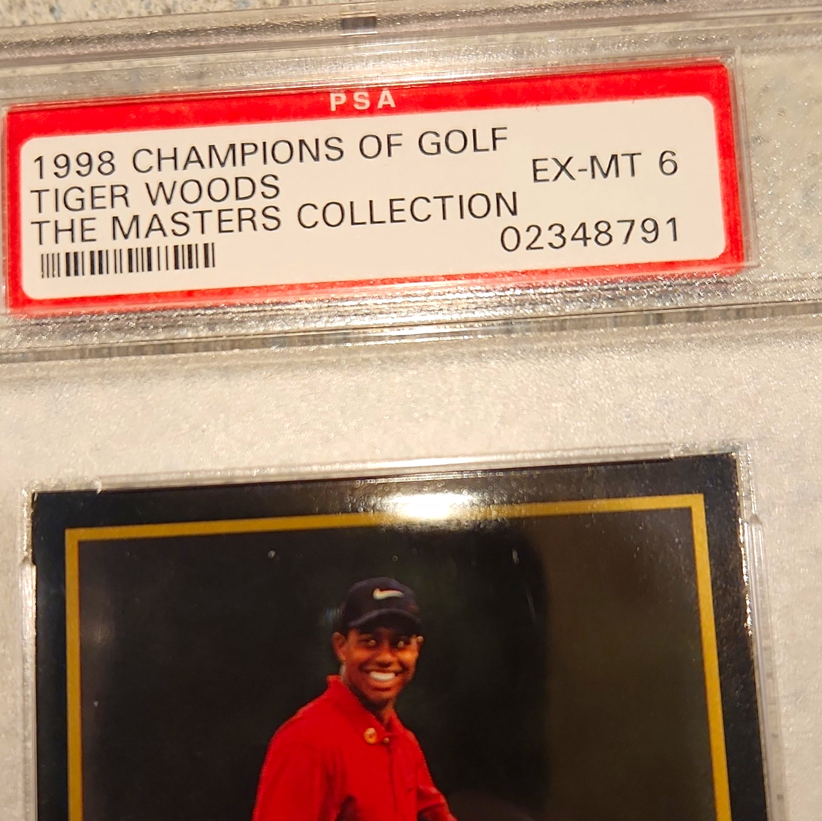 Grand Slam Ventures 1998 Masters Tiger Woods #1997 PSA 6 Graded Card Grand Slam Ventures 1998 Masters Tiger Woods #1997 PSA 6 Graded Card