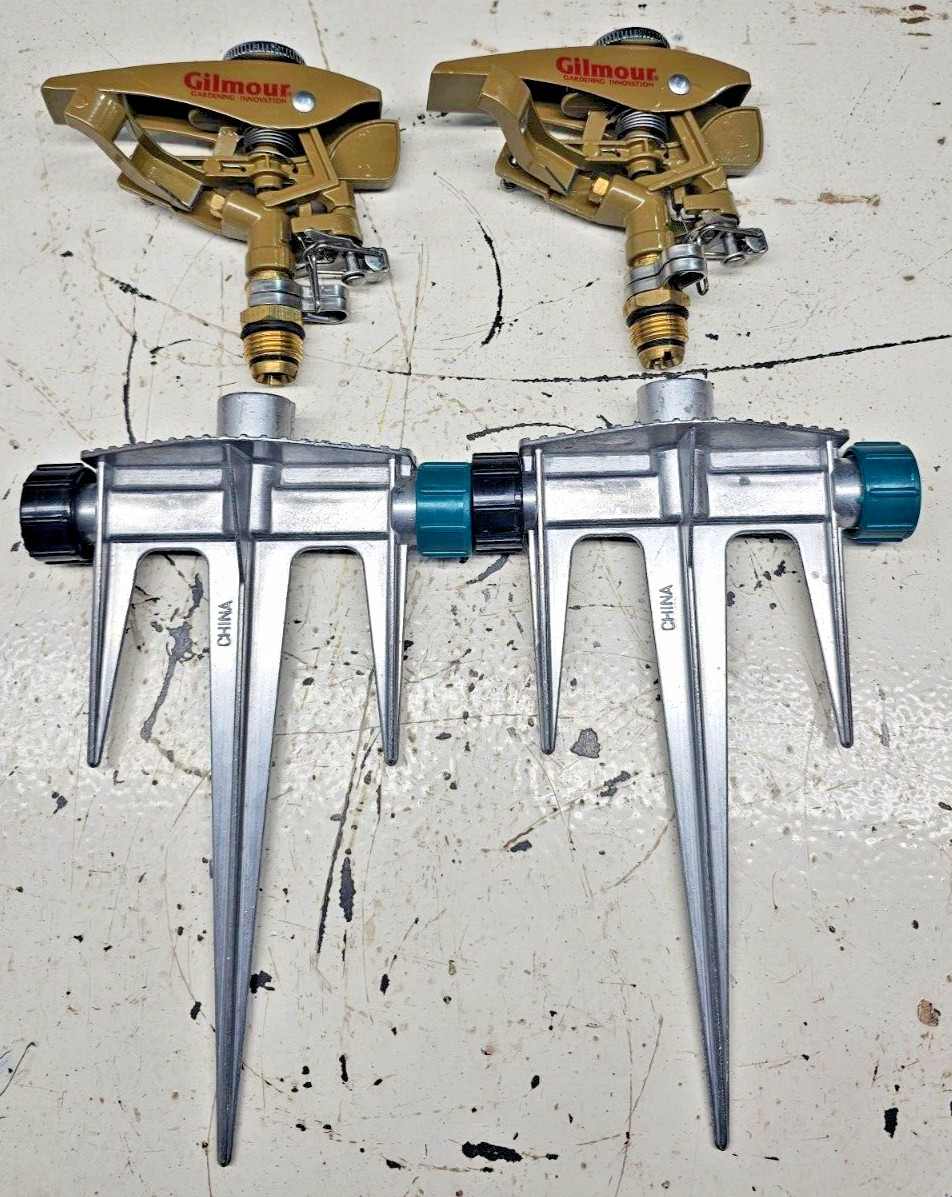 Gilmour/Ace Heavy Duty Adjustable Pulse Sprinkler Head 5800 Sq Ft Lot of 2 Gilmour/Ace Heavy Duty Adjustable Pulse Sprinkler Head 5800 Sq Ft Lot of 2