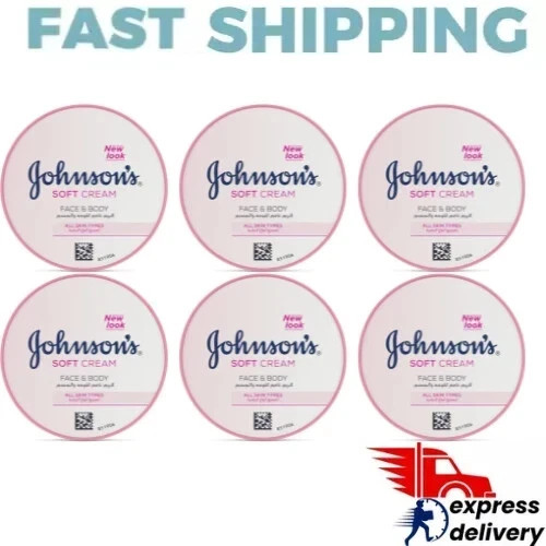 FAST SHIPPING -6X Johnson\'s Moisture Soft Cream SHEA BUTTER 200 ml Johnsons