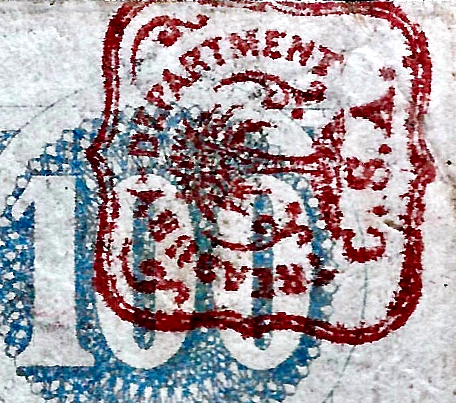 1864 Confederate States of America $100 Banknote T-65 w/Full Red CSA Tax Stamp