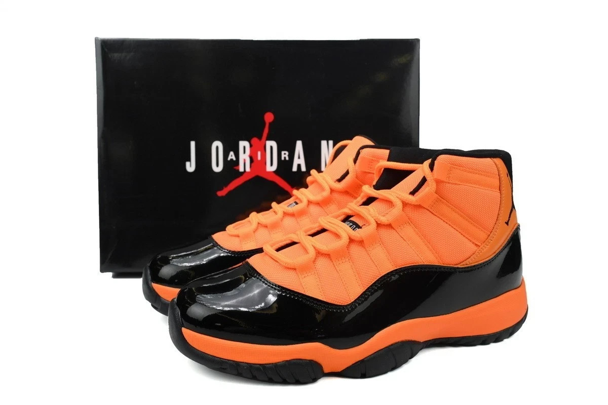 Jordan 11 Retro Black Orange Size US 7-12 NEW for Men